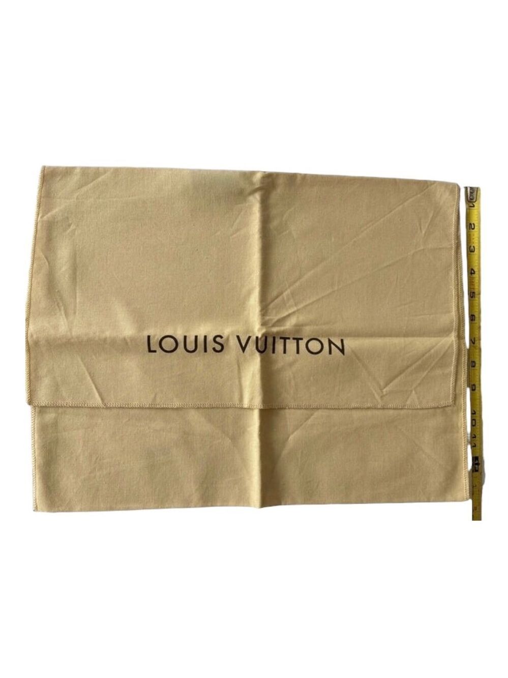 Louis Vuitton Envelope Dust Bag 13.5 X 17.5 inches Tan/Blk - Picture 4 of 5